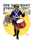 "American Legion Drummer," Saturday Evening Post Cover, October 7, 1933 Giclee Print by Edgar Franklin Wittmack