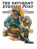 "Old Miner," Saturday Evening Post Cover, April 6, 1929 Reproduction procédé giclée par Edgar Franklin Wittmack