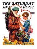 "Winter and Spring," Saturday Evening Post Cover, March 10, 1928 Reproduction procédé giclée par Elbert Mcgran Jackson