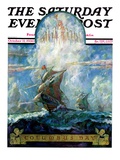 "Columbus Day," Saturday Evening Post Cover, October 11, 1930 Giclee Print by H.W. Tilson