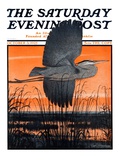 "Marsh Bird," Saturday Evening Post Cover, October 3, 1925 Giclee Print by Paul Bransom