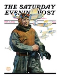 "Biplane Pilot," Saturday Evening Post Cover, October 9, 1926 Giclee Print by Edgar Franklin Wittmack