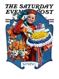 "Bellhop and Bouquets," Saturday Evening Post Cover, March 29, 1930 Reproduction procédé giclée par Elbert Mcgran Jackson