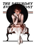 "Waiting," Saturday Evening Post Cover, April 14, 1923 Giclee Print by Pearl L. Hill