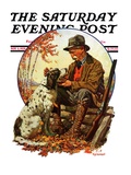 "Hunter and Spaniel," Saturday Evening Post Cover, November 3, 1928 Giclee Print by J.F. Kernan