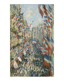 The Rue Montorgueil in Paris Celebration of June 30, 1878 Giclee Print by Claude Monet