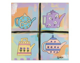 Teapots Giclee Print by Brian Nash