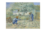 First Steps - After Millet, 1890 Reproduction procédé giclée par Vincent van Gogh