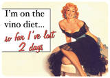 The Vino Diet Emaille bord The Vino Diet Emaille bord