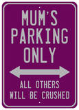 Mums Parking Cartel de chapa Mums Parking Cartel de chapa