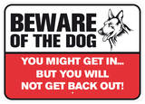 Beware Of The Dog Blechschild