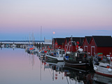 Fishing Port Boltenhagen Tarnewitz Baltic Sea at Sunset on Full Moon Photographic Print by Anton Kothe