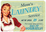 Moms Laundry Emaille bord