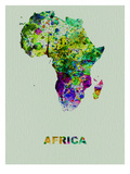 Africa Color Splatter Map Print by  NaxArt