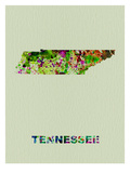 Tennessee Color Splatter Map Posters par  NaxArt