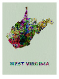 West Virginia Color Splatter Map Photo by  NaxArt