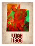 Utah Watercolor Map Posters by  NaxArt