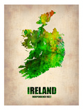 Ireland Watercolor Map Posters by  NaxArt