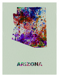 Arizona Color Splatter Map Poster by  NaxArt
