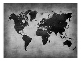 World  Map 8 Print by  NaxArt