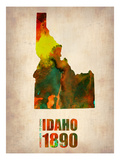 Idaho Watercolor Map Photographie par  NaxArt