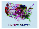 United States Color Splatter Map Photo by  NaxArt