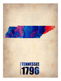 Tennessee Watercolor Map Print by  NaxArt