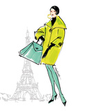 Colorful Fashion II - Paris Kunstdrucke von Anne Tavoletti