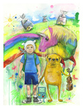 Adventure Time Reproduction procédé giclée par Lora Zombie