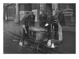 Breakfast Outside the Tacoma Commons Mission, 1930 Giclee Print by Chapin Bowen
