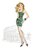 Colorful Fashion IV - Rome Plakater af Anne Tavoletti