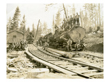 No. Camp, C.H. Clemons Logging Co, Melbourne, WA, 1918 Giclee Print by Clark Kinsey