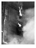 Hotel Fire Rescue, 1935 Giclee Print by J.R. Eyreman