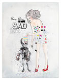 There, There No More Sad Face Giclee Print by  Mydeadpony