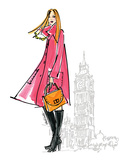 Colorful Fashion I - London Prints by Anne Tavoletti