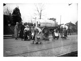 Relief Water Wagon on Bellevue Ave. During Water Famine, Seattle, 1911 Giclee Print by Ashael Curtis
