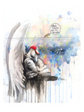 All Dogs Go To Heaven Giclée-Druck von Lora Zombie