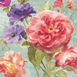Watercolor Floral II on Grey Print by Danhui Nai