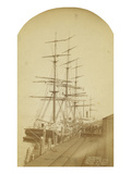 Ship Republic Discharging Tea at R.R. Wharves of N.P.R.R. / Tacoma, W.T. 1888 Giclee Print by Thomas Rutter