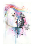 Mr Grenade Giclee Print by Lora Zombie