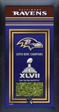Baltimore Ravens Super Bowl XLVII Champions Banner with Game-Used Turf Framed Memorabilia