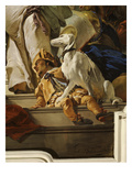 Tiepolo's Signature, Dwarf and Dog, from the Judgement of Solomon, Fresco, 1728-29 (Detail) Giclee Print by Giambattista Tiepolo