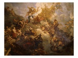 The Apotheosis of Hercules, Ceiling of Hercules Salon, Decorated 1710 Giclee Print by Francois Lemoyne