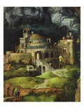 Castle and Monastery, from the Rest on the Flight into Egypt (Detail) Giclee Print by Joachim Patenier or Patinir