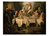 Le Déjeuner De Jambon (The Ham Dinner) (Detail) Giclee Print by Nicolas Lancret
