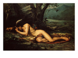 Chactas the Indian on Atala's Tomb, 1878 (After Atala, Novel by French Author Chateaubriand) Giclee Print by Auguste Raynaud