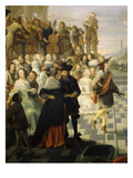 Ball on the Terrace of a Palace (Detail) Giclee Print by Hieronymus Janssens