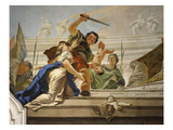 Soldiers Preparing to Cut Baby in Half, from the Judgement of Solomon, Fresco, 1728-29 (Detail) Giclee Print by Giambattista Tiepolo