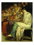The Tepidarium, (Warm Room in Bath House): Pompeian Women Resting and Drying Themselves, 1853 Giclee Print by Theodore Chasseriau