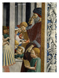 Schoolmaster and Pupils, from Saint Augustine Being Taken to School Giclée-tryk af Benozzo Gozzoli Schoolmaster and Pupils, from Saint Augustine Being Taken to School Giclée-tryk af Benozzo Gozzoli